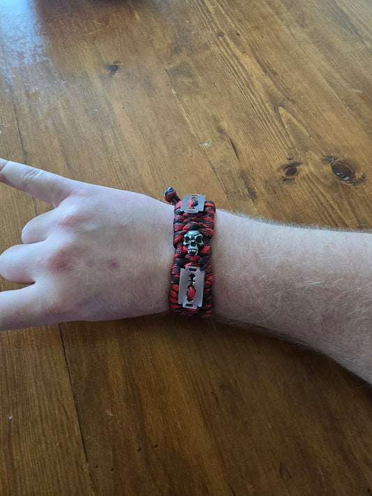 Razor gang skull bracelet