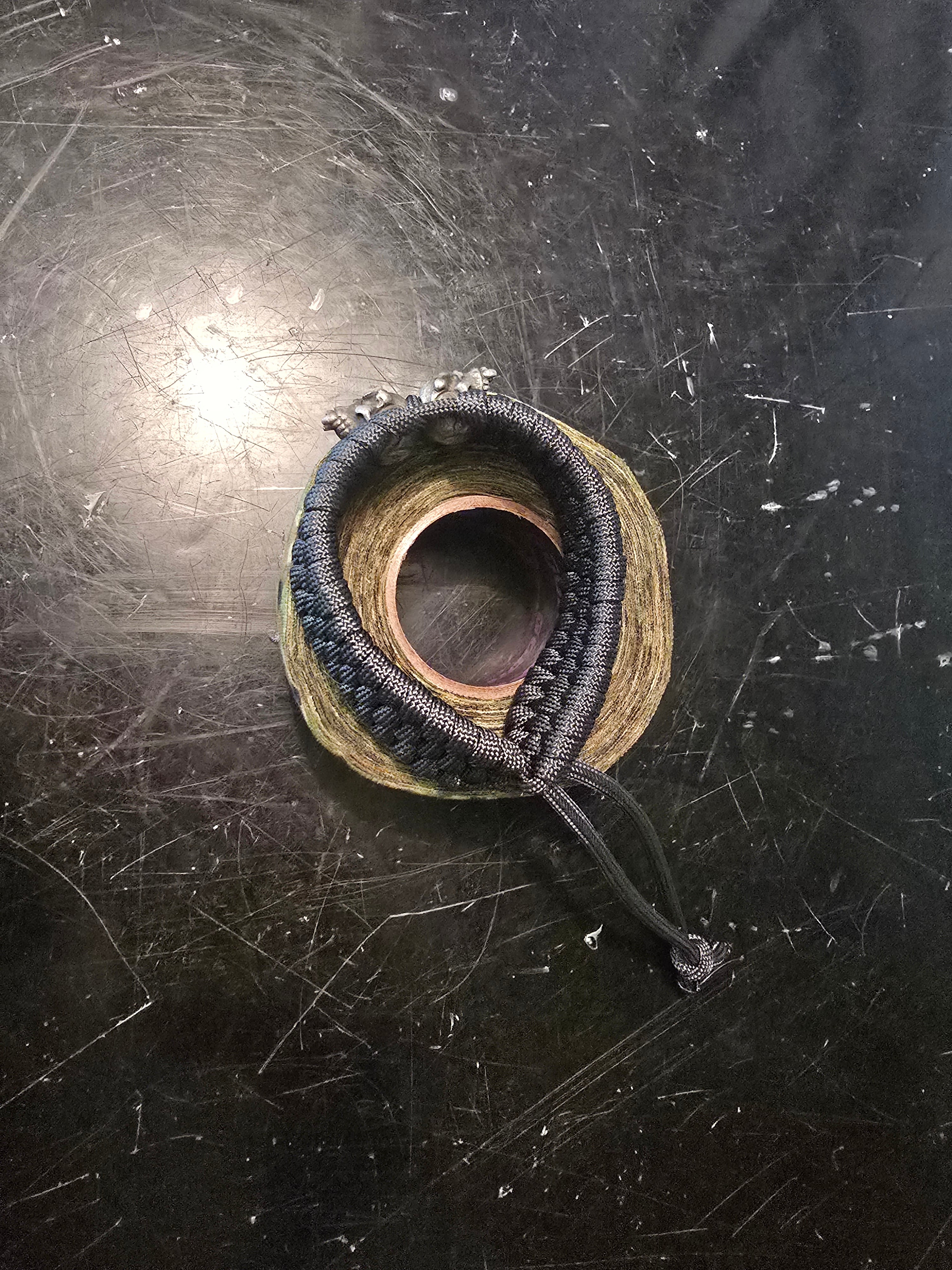 Skullobite stealth grey paracord bracelet