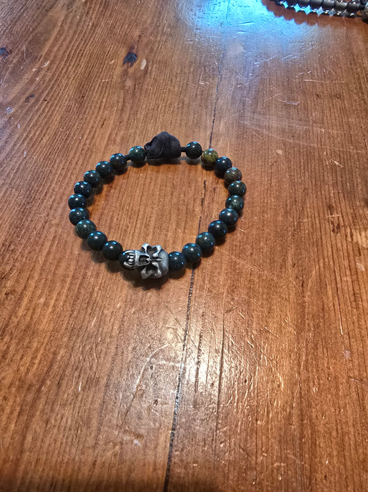 Skullobite threads bloodstone skull